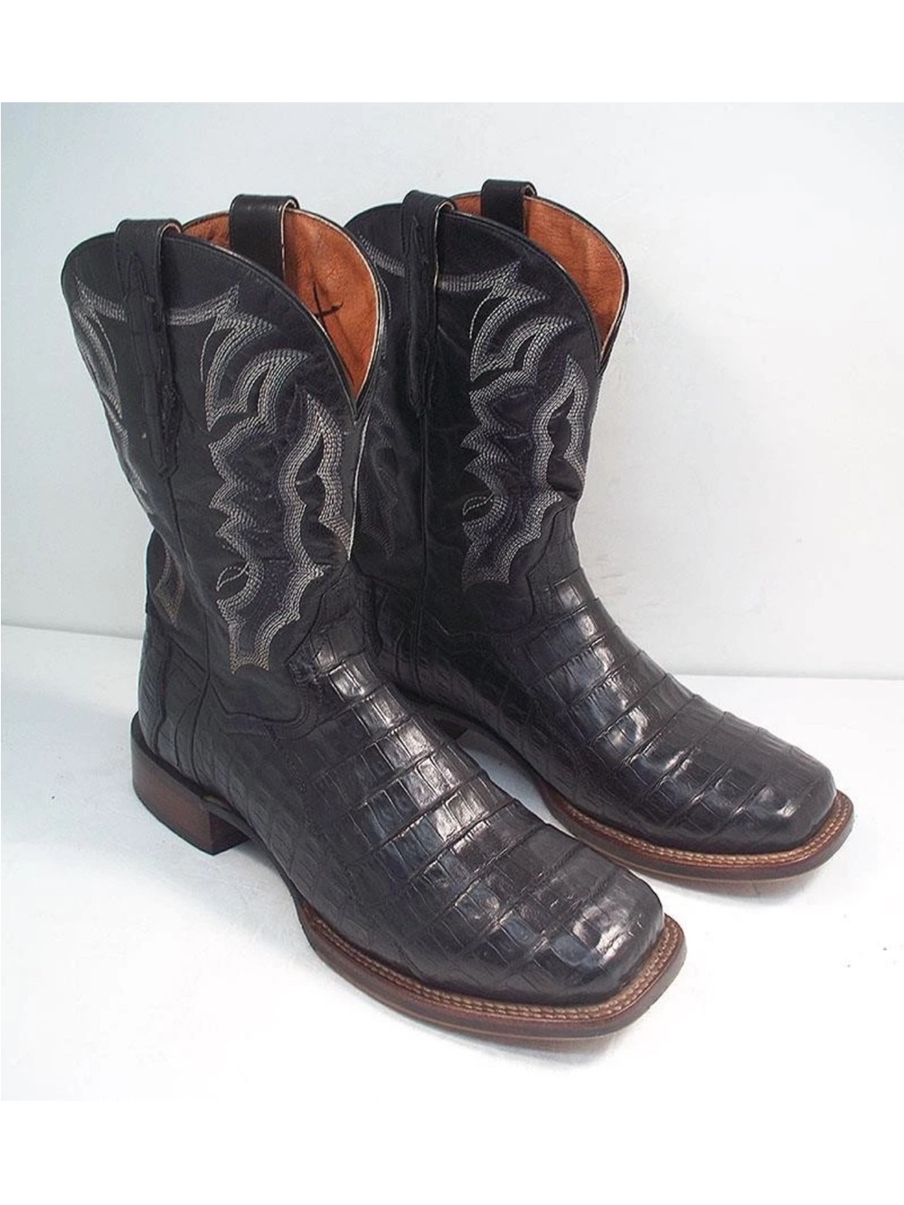 Men's Black Dan Post Caimen square toe boot Kingsly.